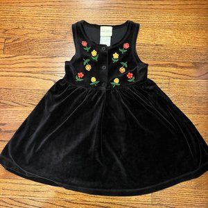 LAURA ASHLEY Mother & Child Sleeveless Velvet Dress Brown 3 yo 3T